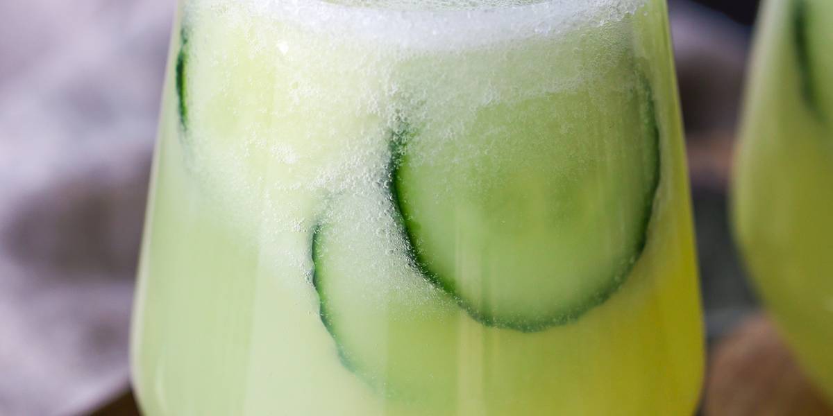Refreshing Melon Cucumber Soda | Pick Up Limes
