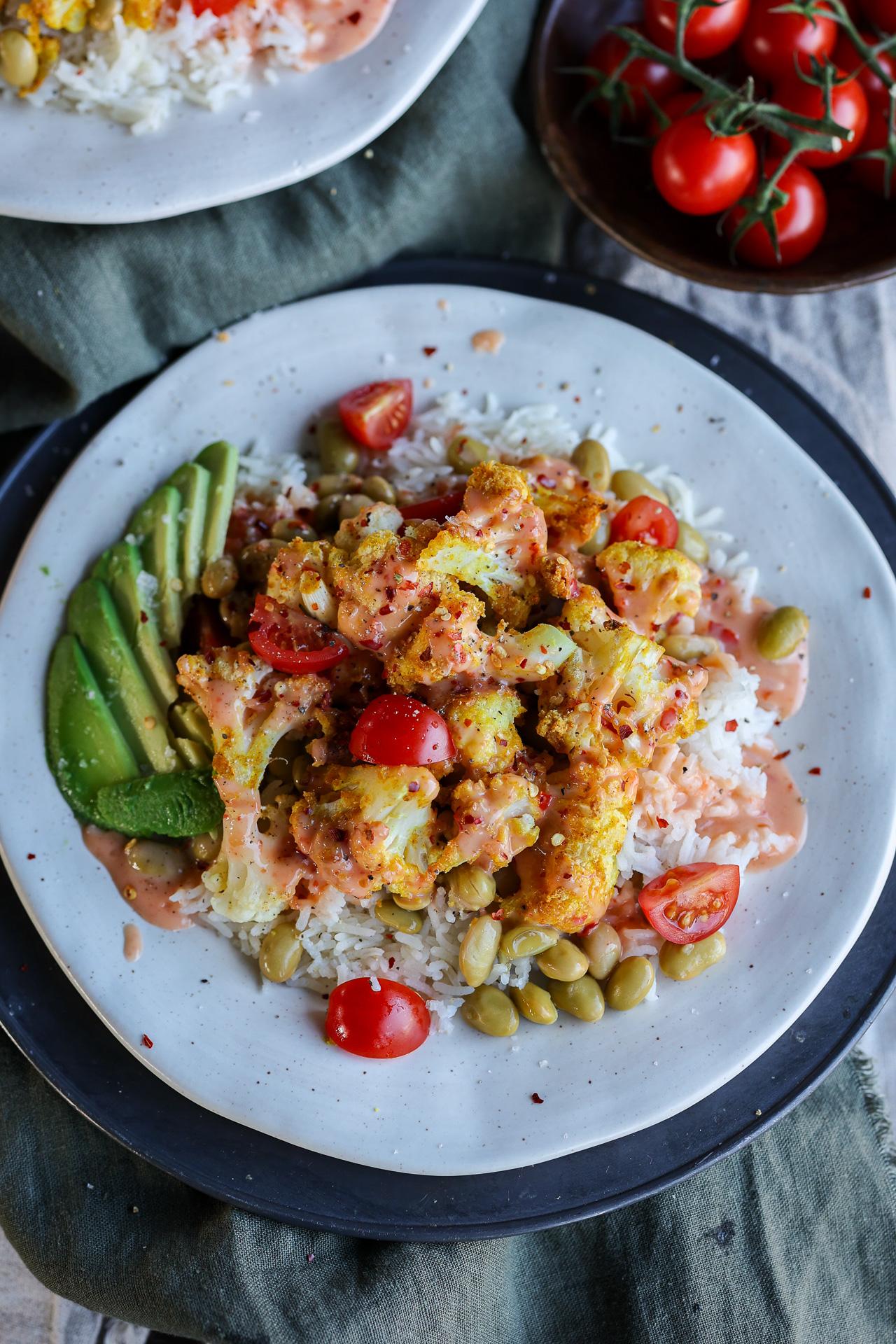 Main image of Roasted Cauliflower & Rice Bang Bang Nourish Bowl