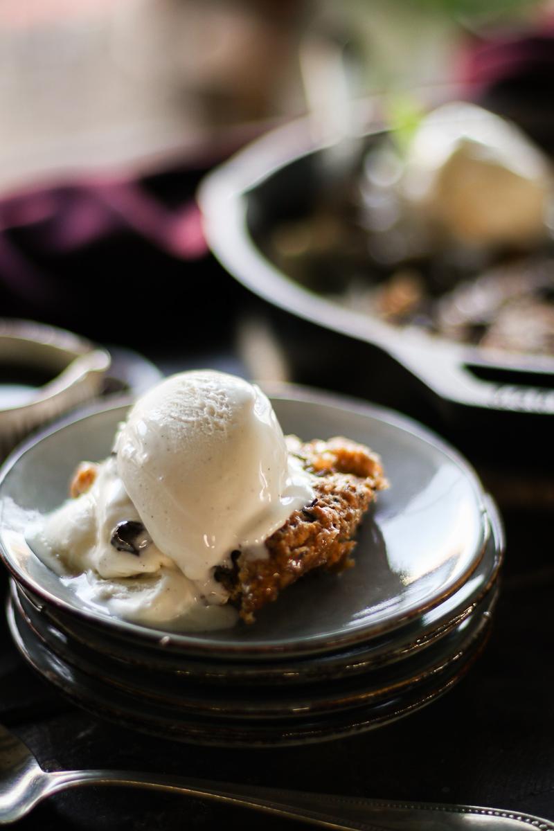 Pick Up Limes Chocolate Chip Caramel Skillet Cookie