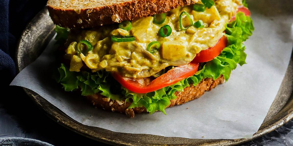 Oyster Mushroom Curry Salad Sandwich | Pick Up Limes