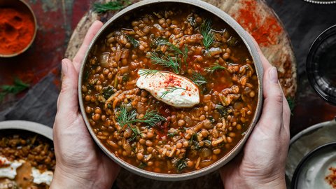 Smokey Lentil Stew with Aioli