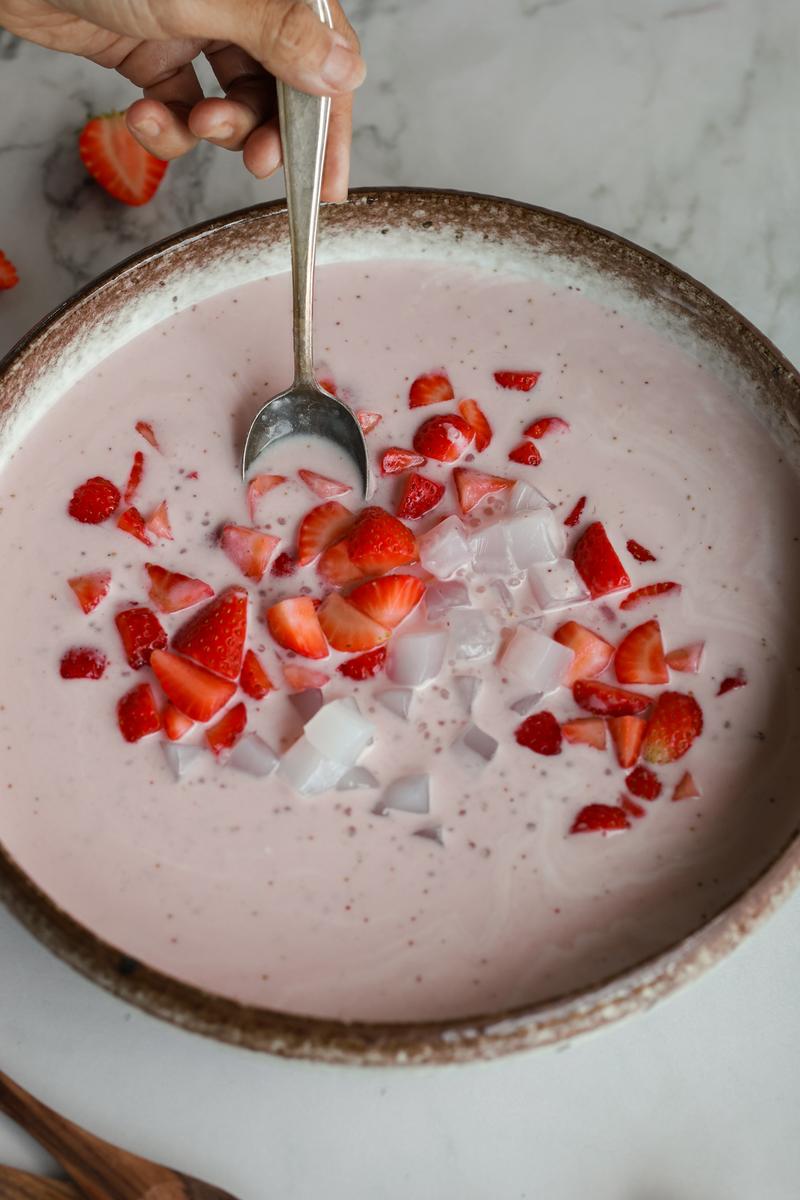 Process image of Strawberry Coconut Sago