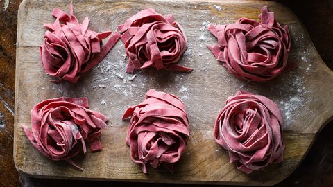 Homemade Beet Pasta