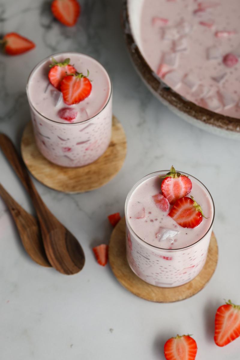 Process image of Strawberry Coconut Sago