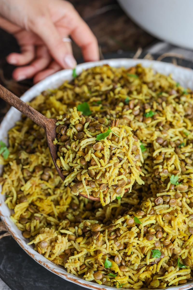 Process image of Adas Polow: Persian Lentil Rice