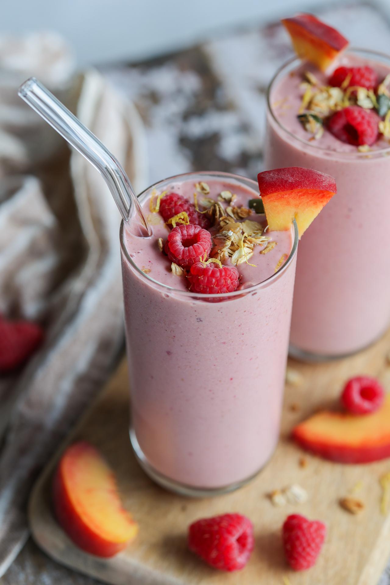 Main image of Peach & Raspberry Smoothie