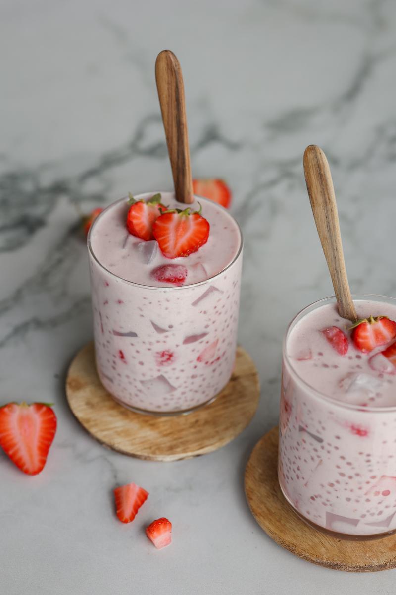 Process image of Strawberry Coconut Sago
