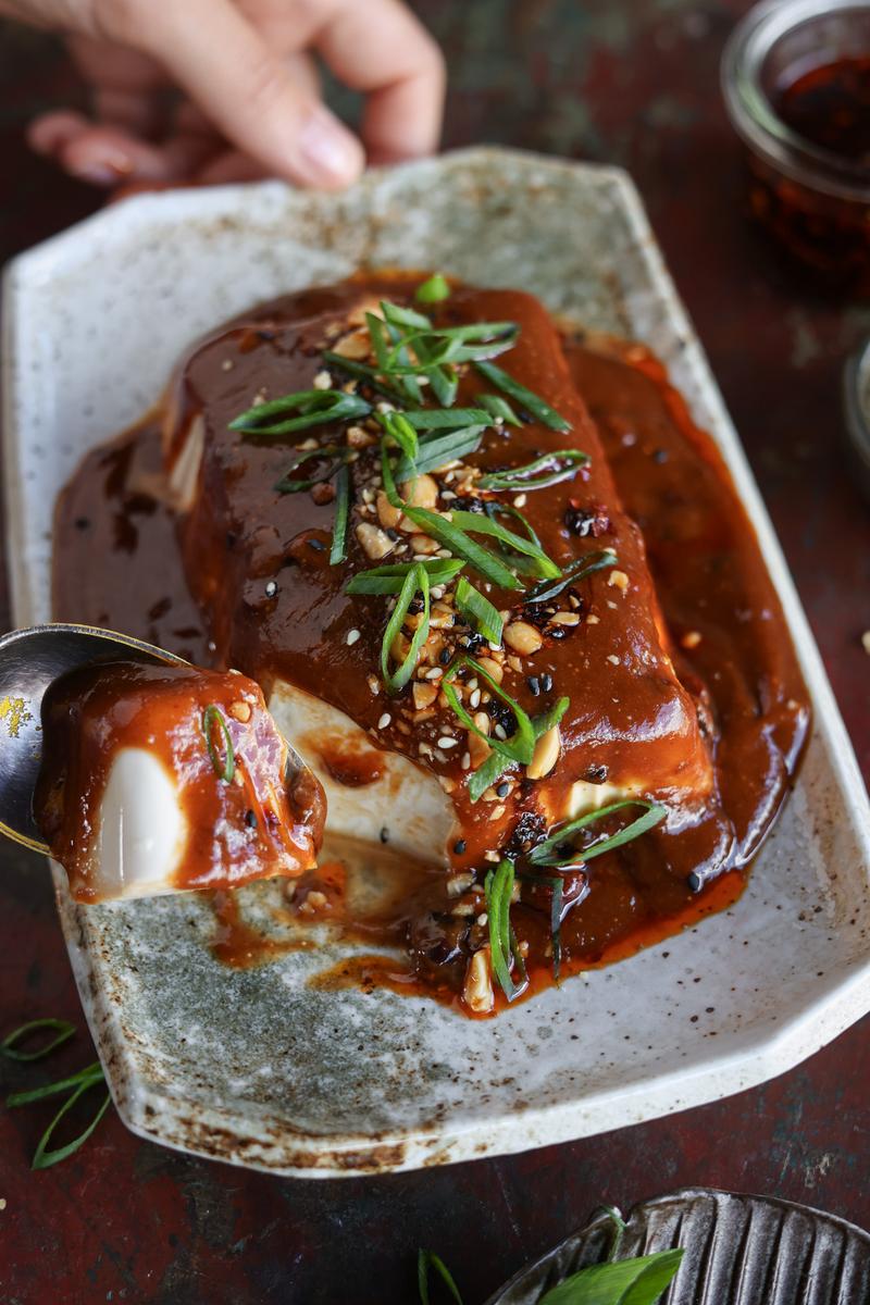 Process image of Peanut-Chili Silken Tofu