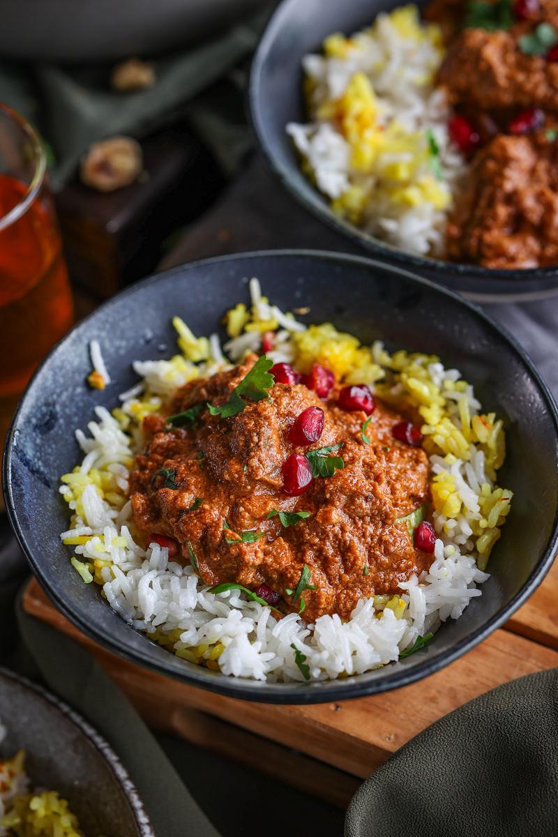 Process image of Vegan Persian Fesenjān