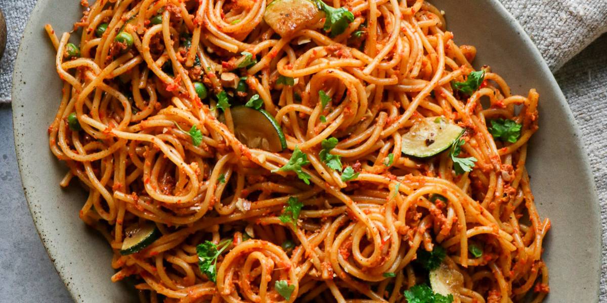 Grilled Red Pepper Pesto Pasta Pick Up Limes
