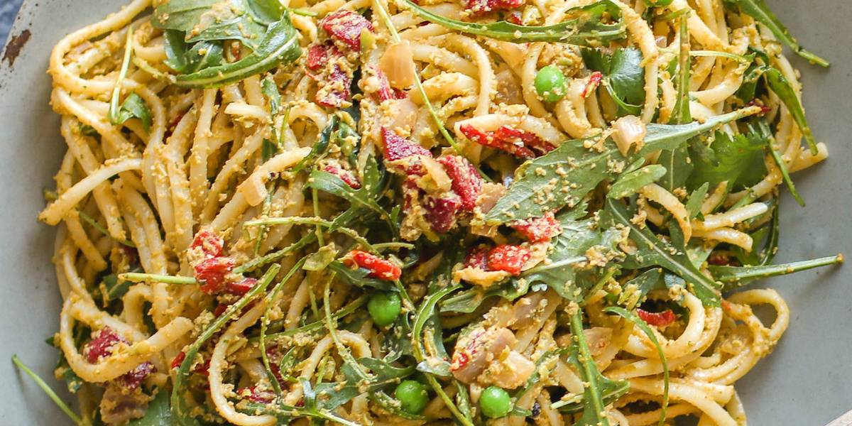 Speedy Pea & Basil Pesto Pasta | Pick Up Limes