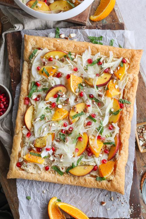 image of Fennel & Pickled Nectarine Tart