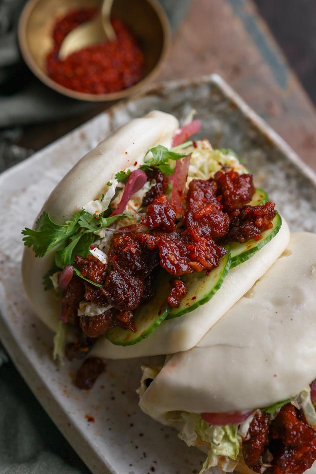 image of Sticky Gochujang Seitan Bao Buns