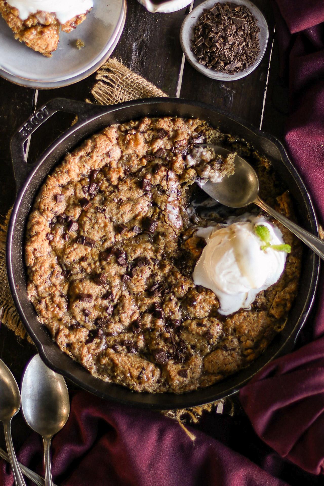 Pick Up Limes Chocolate Chip Caramel Skillet Cookie
