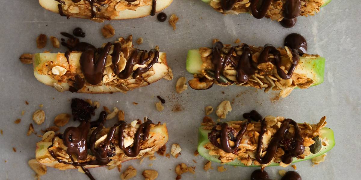 Nutty Granola Apple Bites | Pick Up Limes