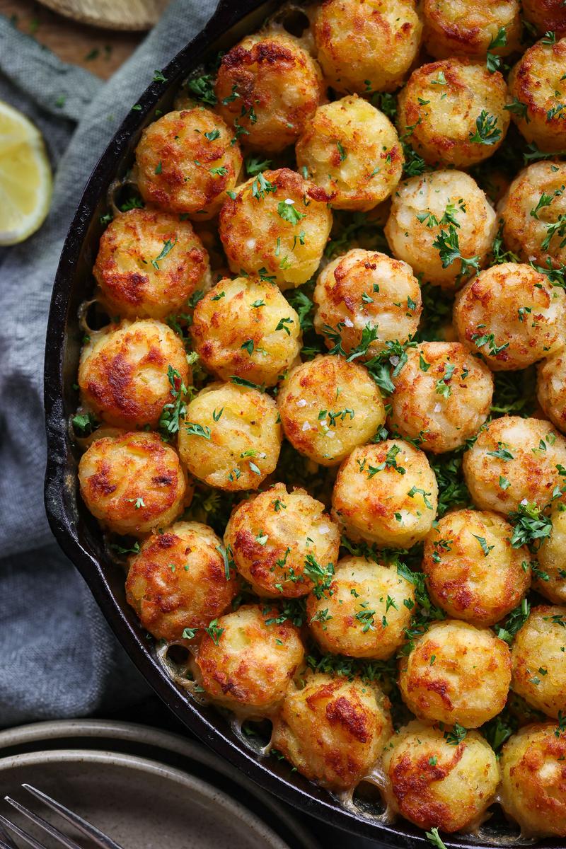 Process image of Potato Tot Chickpea Skillet Bake