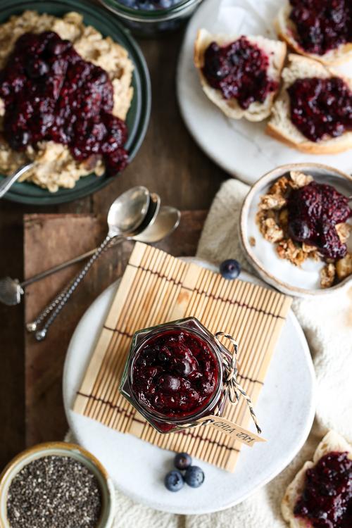 Easy Berry Chia Seed Jam Pick Up Limes