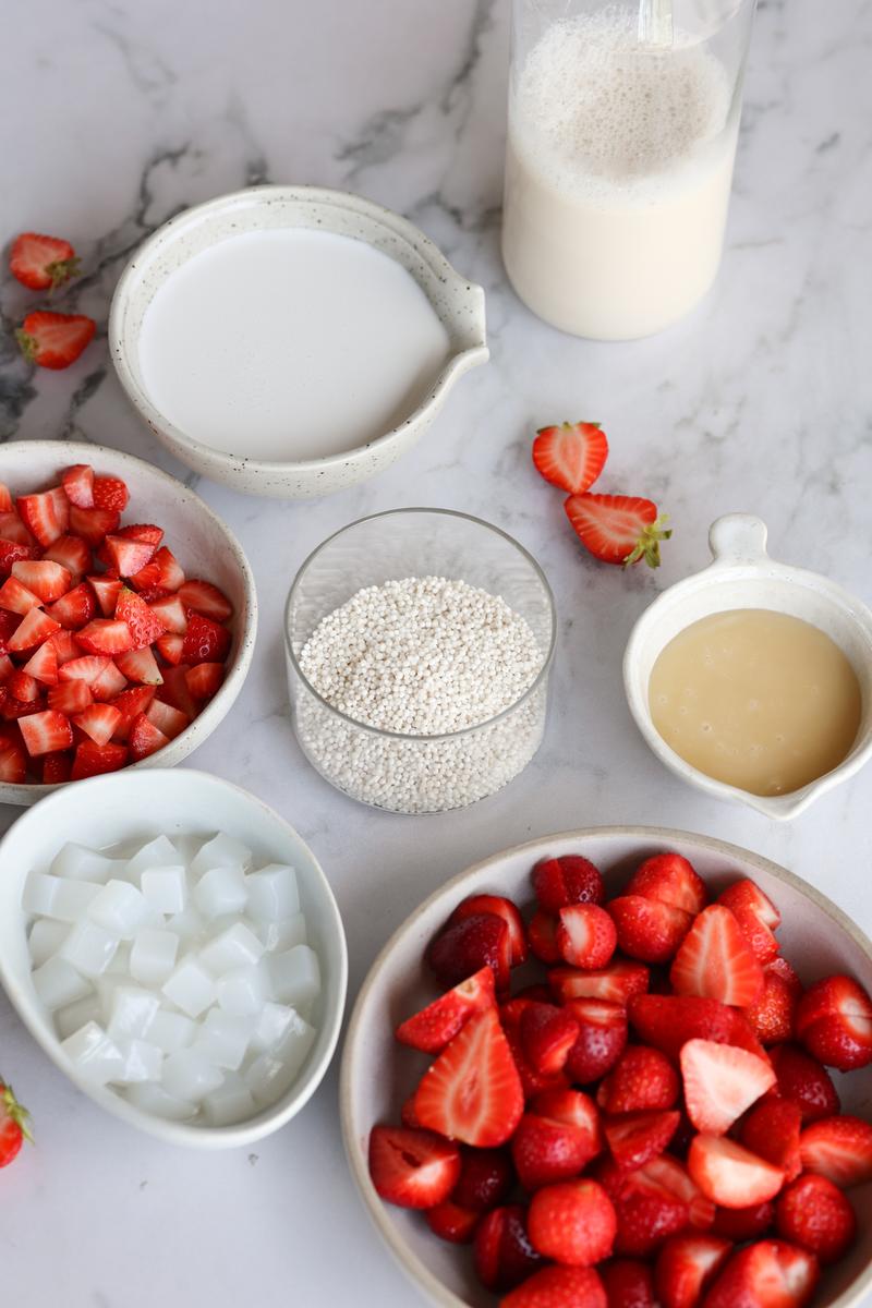 Process image of Strawberry Coconut Sago
