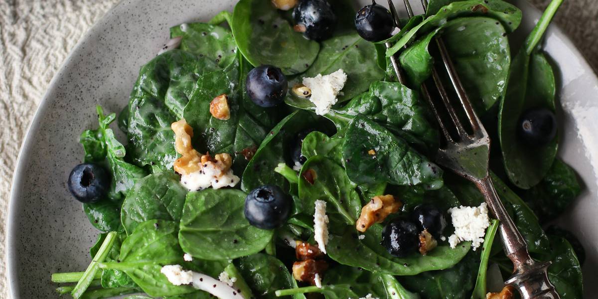 Spinach, Blueberry & "Feta" Salad Pick Up Limes