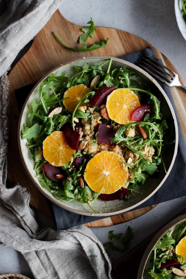 thumbnail image of Beetroot Quinoa Salad with Orange Ginger Dressing