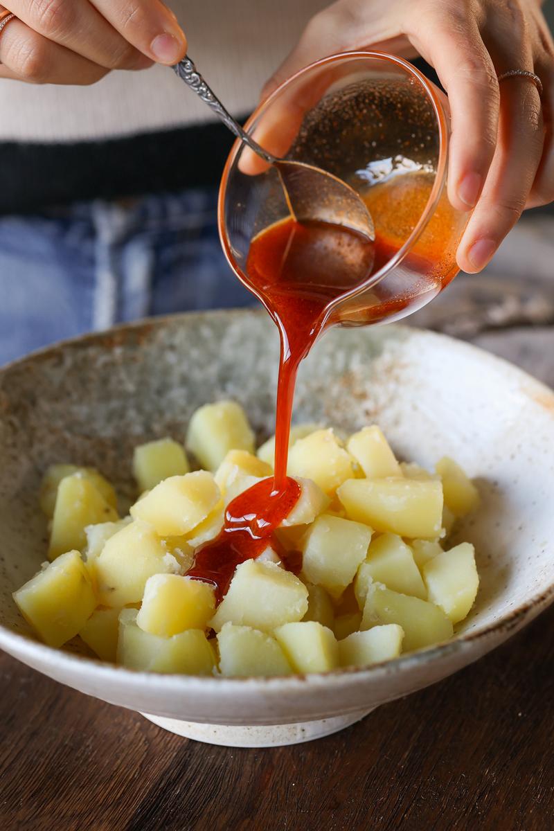 Process image of Crispy Air Fryer Potatoes
