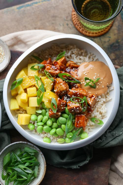 image of Sweet & Spicy Mango Tofu Bowls