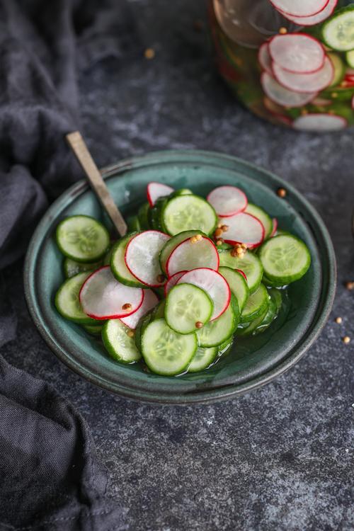 image of Quick-Pickled Radish & Cucumber