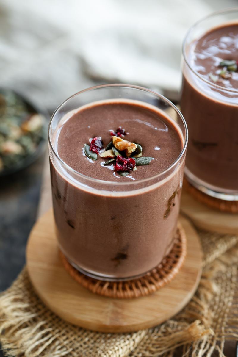 Chocolate & Hazelnut Milkshake Smoothie Pick Up Limes