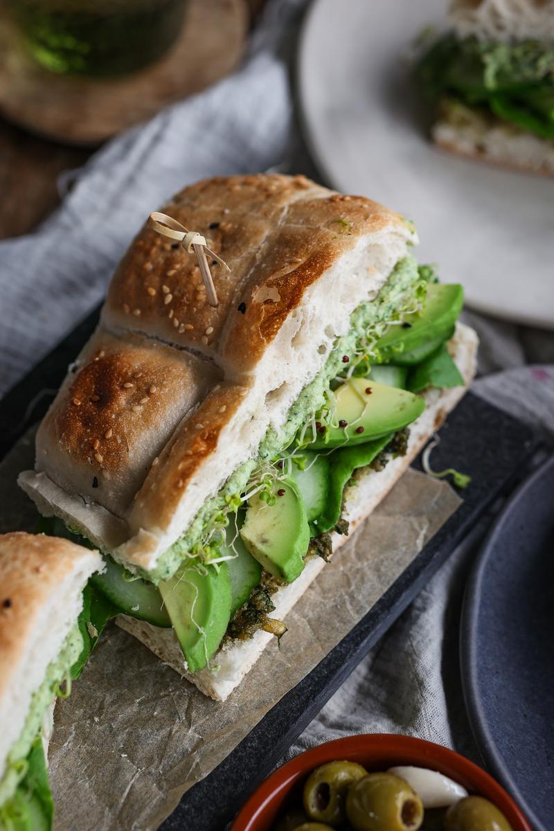 Process image of Green Goodness Sandwich
