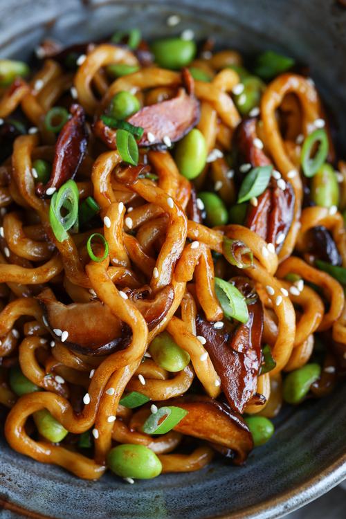 Shoyu Butter Udon Noodles Pick Up Limes