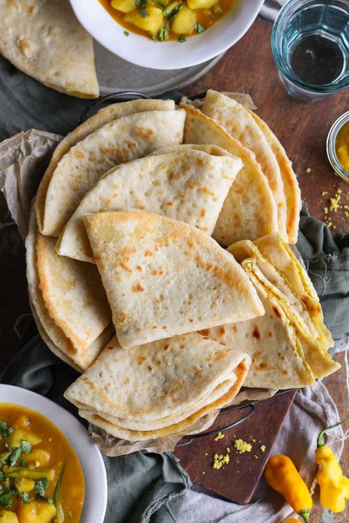 image of Dhalpuri - Carribean Stuffed Flatbread