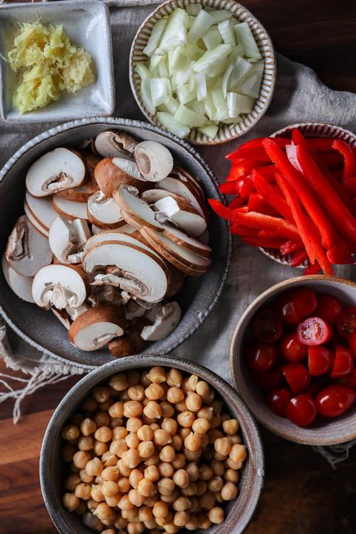 Mushroom & Chickpea Coconut Curry Pick Up Limes