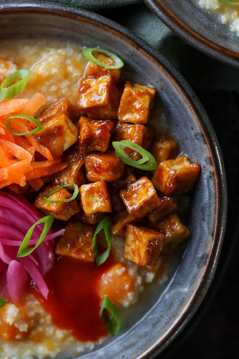 Process image of Sweet Potato Millet Congee