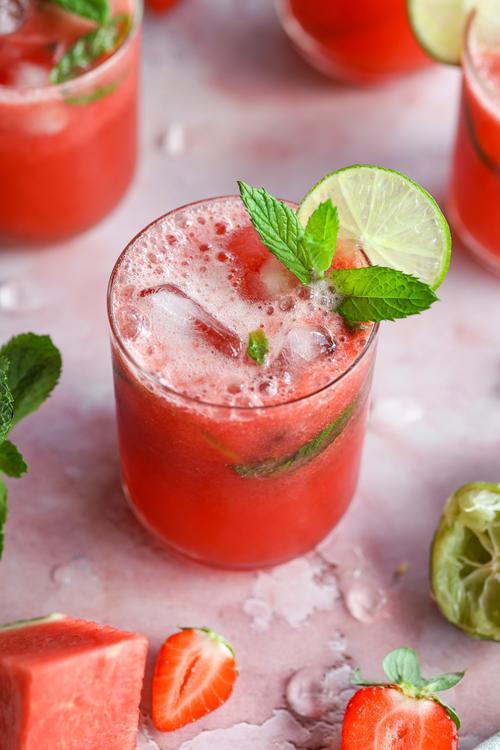 image of Virgin Watermelon & Strawberry Mojito