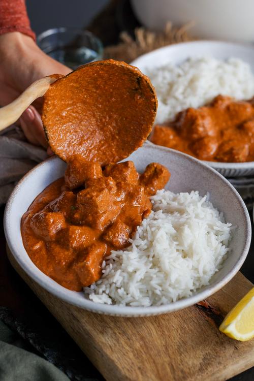 Vegan Butter 'Chicken' with Baked Tofu Pick Up Limes