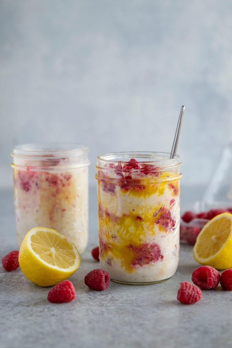 Image of Lemon Curd Raspberry Overnight Oats
