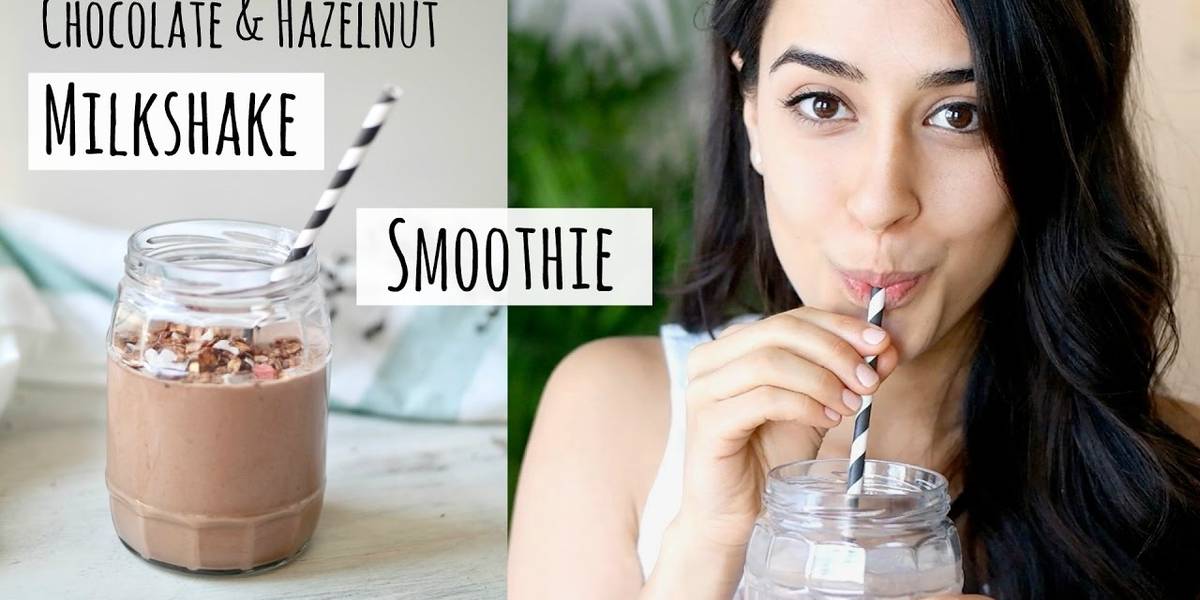 Chocolate & Hazelnut Milkshake Smoothie, healthy + vegan Pick Up Limes