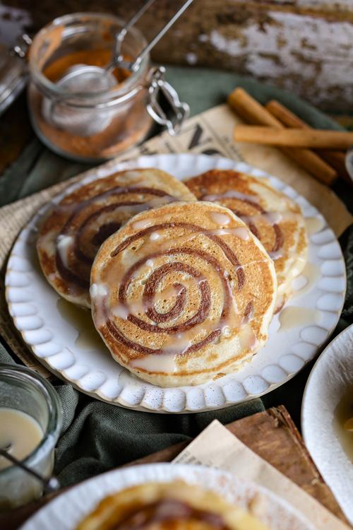 image of Cinnamon Roll Pancakes