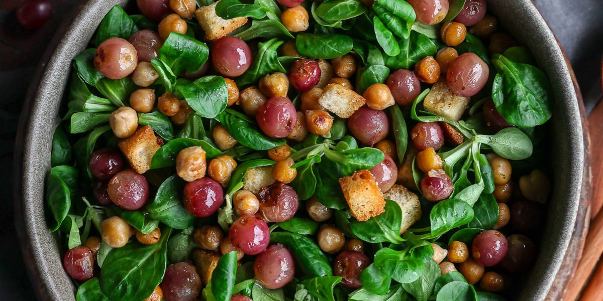 Caramelized Grape & Chickpea Salad | Pick Up Limes