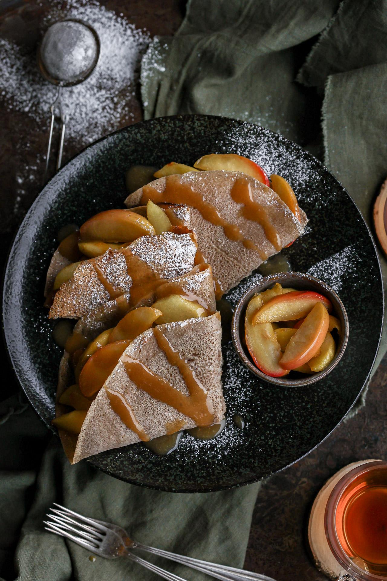 Main image of Apple Cinnamon Crêpes with Miso Caramel