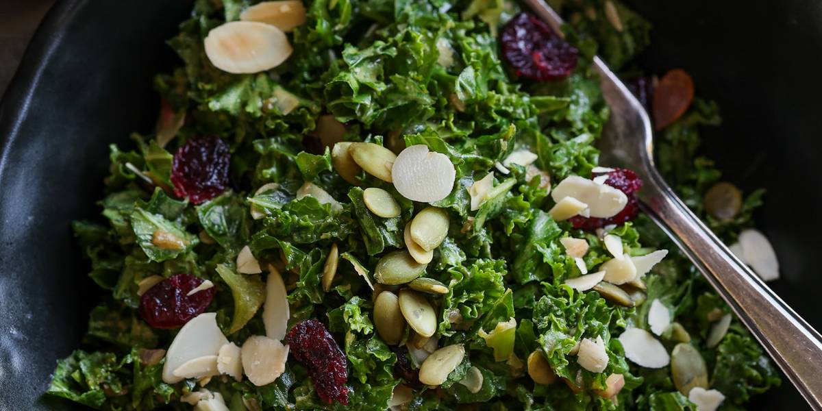Massaged Umami Kale Salad Pick Up Limes