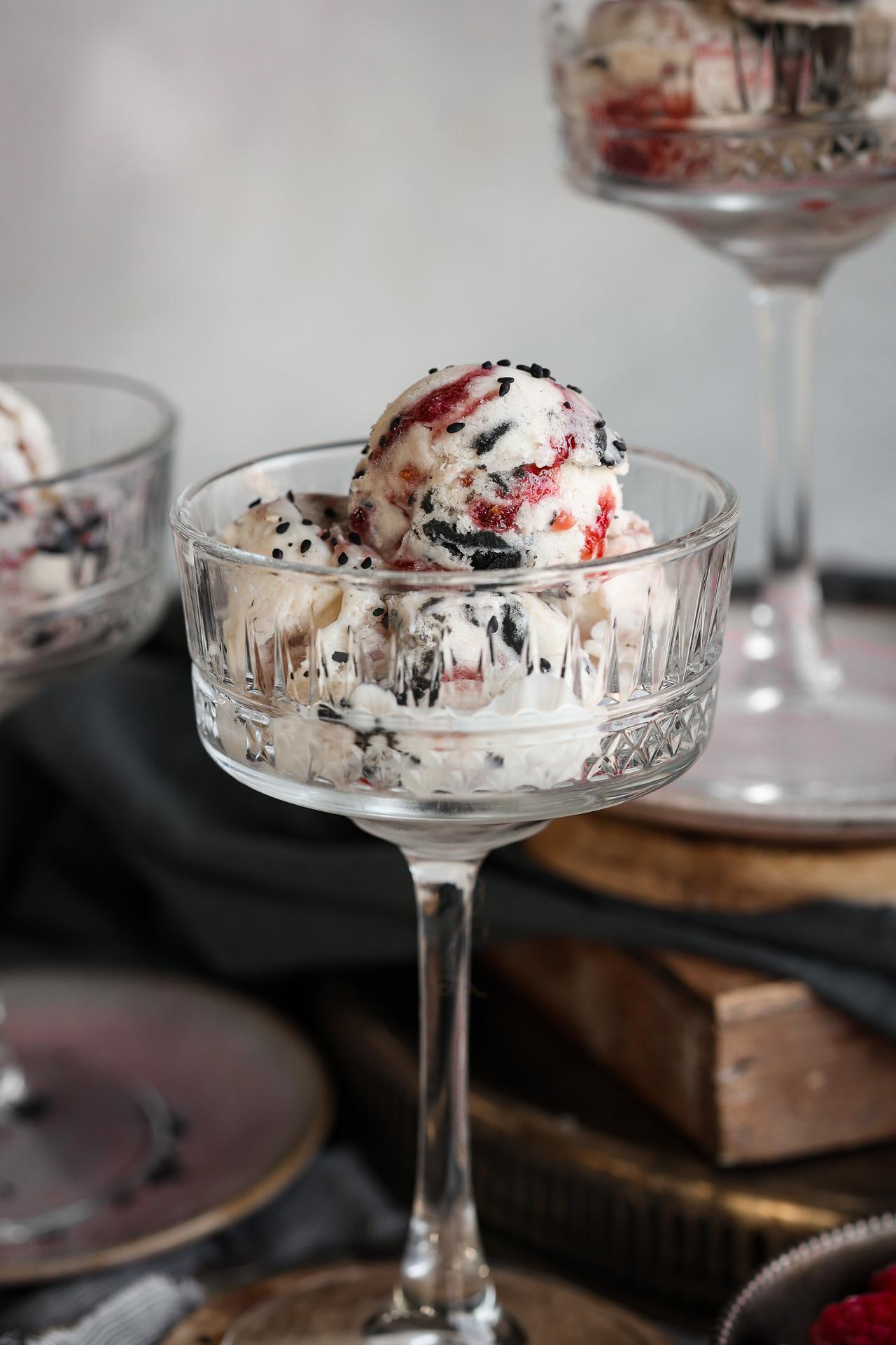 Main image of Black Sesame & Raspberry Ice Cream