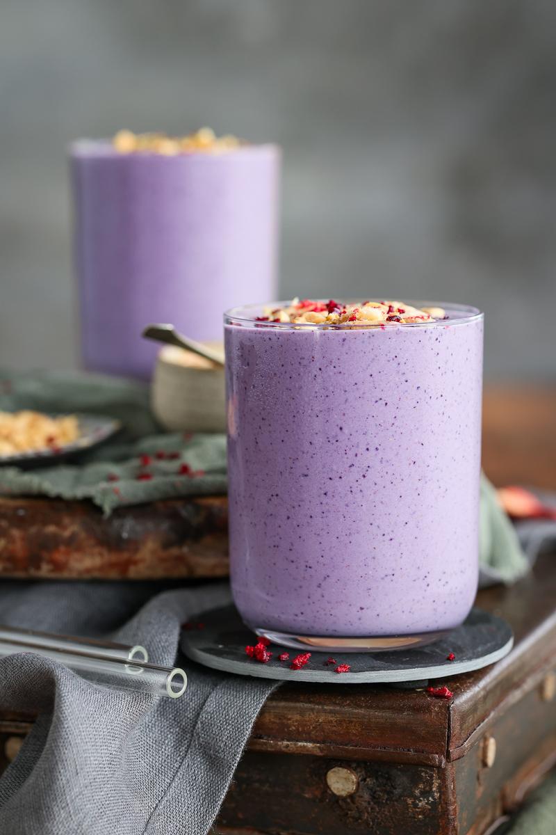 Process image of High Protein Peanut Butter & Jelly Smoothie