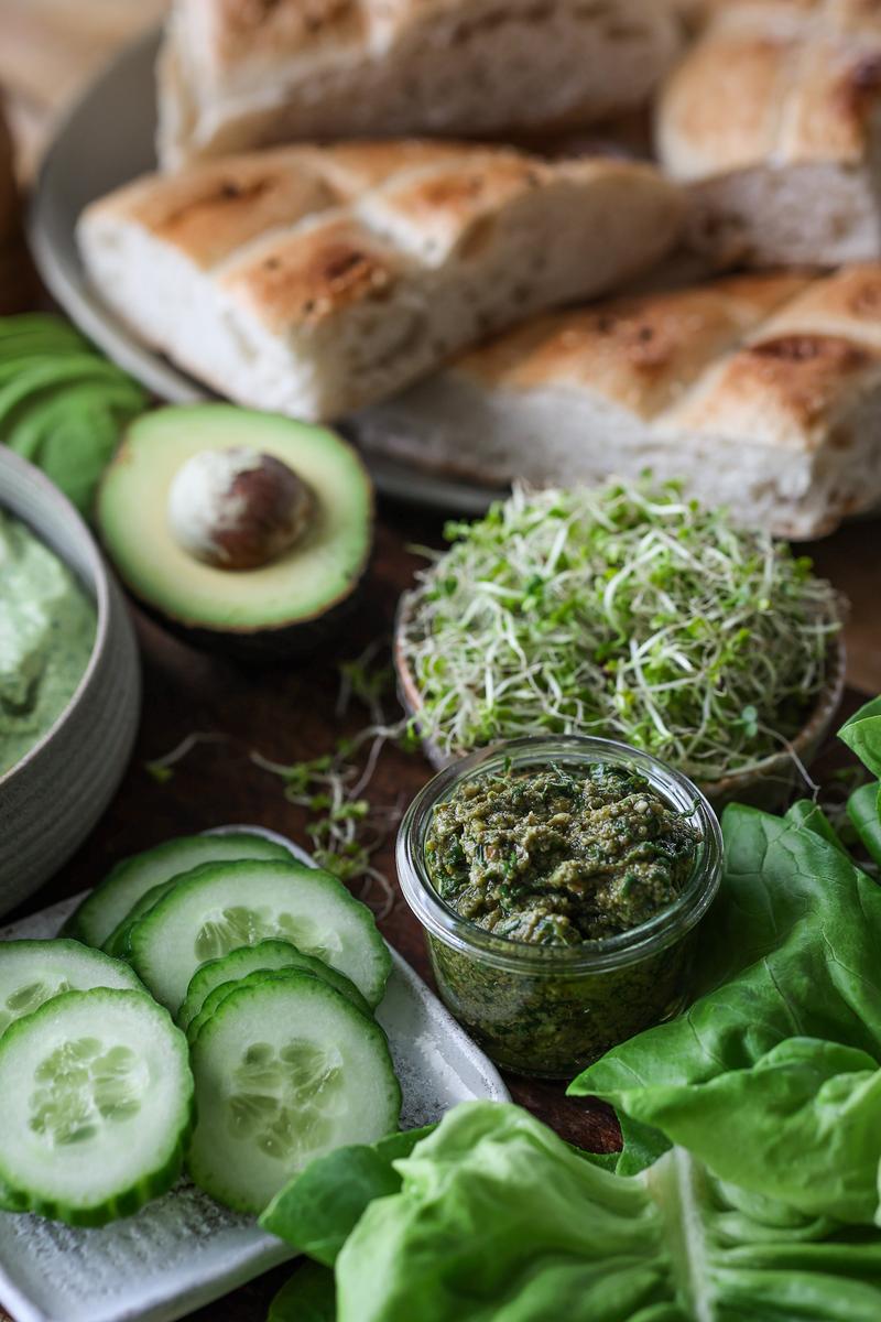 Process image of Green Goodness Sandwich