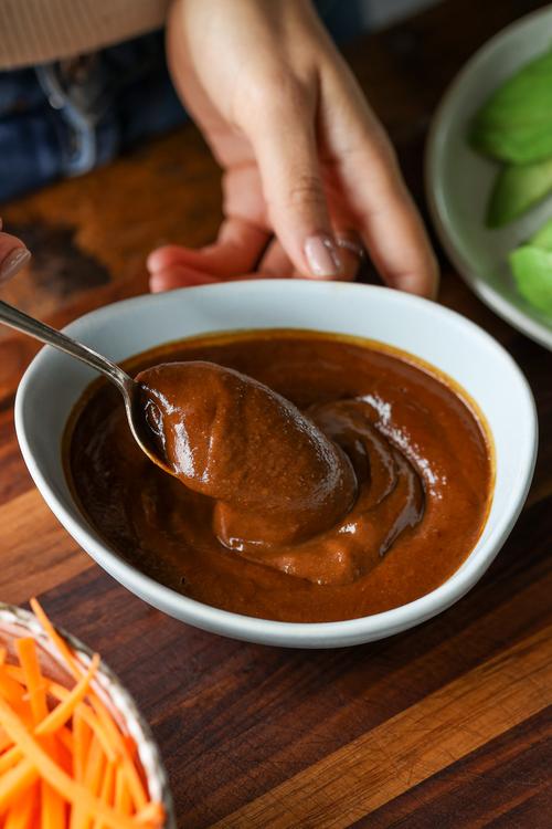 Fresh Salad Rolls with a Creamy Peanut Hoisin Sauce Pick Up Limes