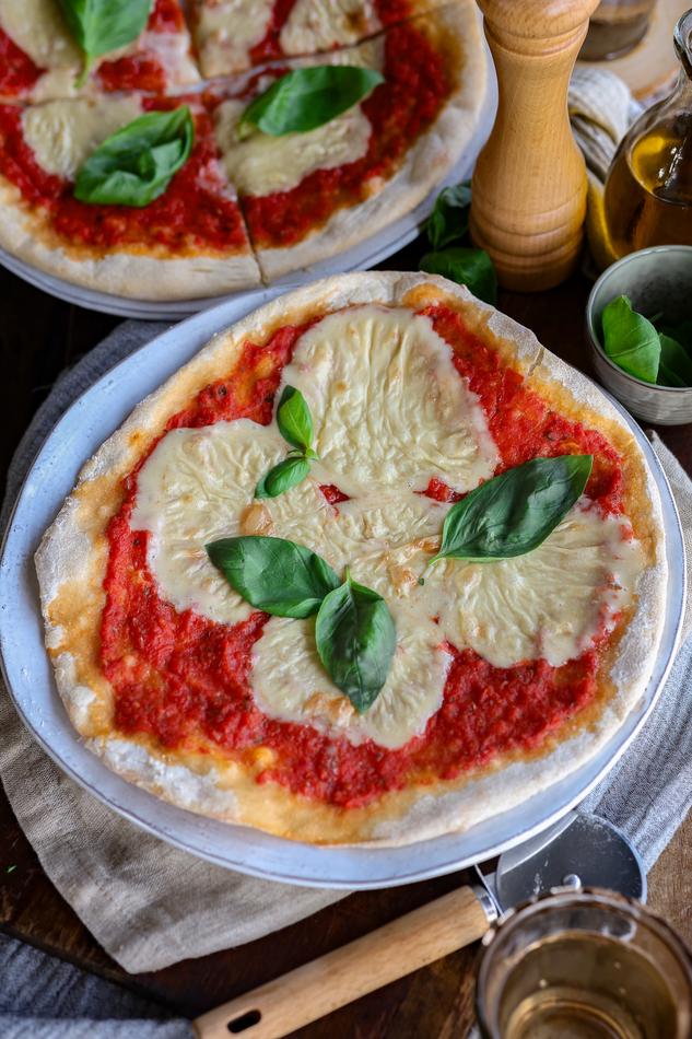 image of Pizza Margherita with Homemade 'Mozzarella'