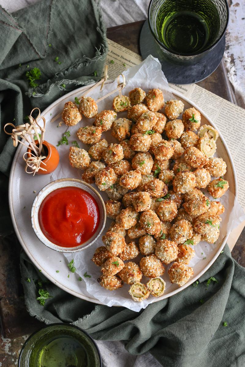 Image of Crispy 'Feta' Stuffed Air Fryer Olives