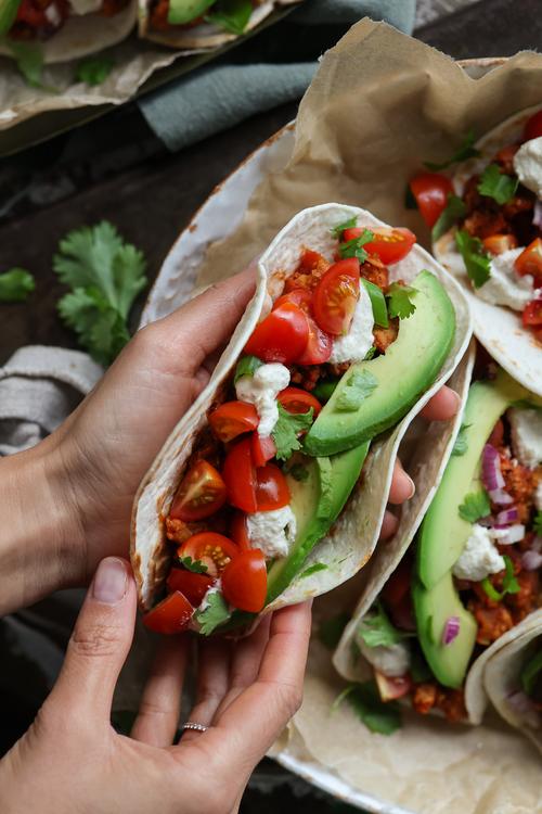 Tempeh Tacos with Cashew Lime Cream Pick Up Limes