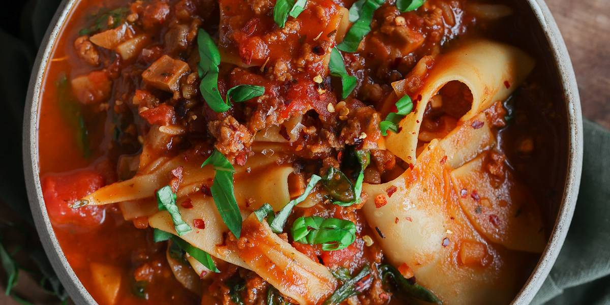 One-Pot Lasagna Soup | Pick Up Limes