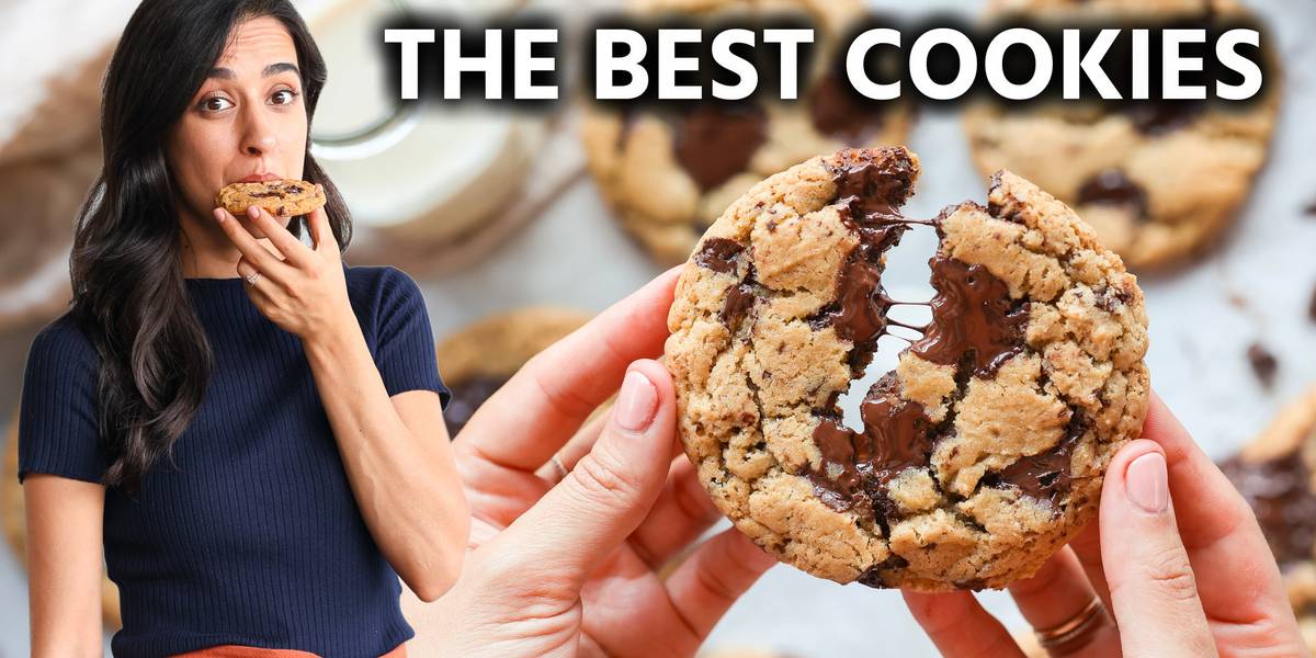 The BEST Bakery-Style Chocolate Chip Cookies, egg-free, dairy-free!